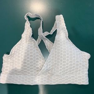 NEW CASUAL WEAR WHITE CROSS BRA